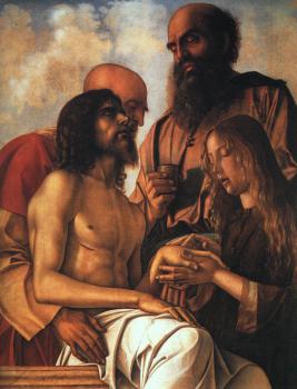 Giovanni Bellini : Pieta, (original cymatium of the Pesaro Altarpiece)